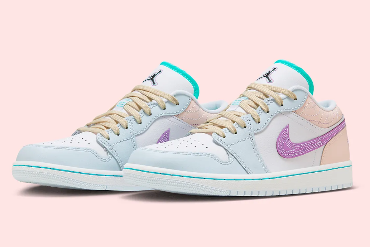 Ornate Stitch Patterns Decorate The Air Jordan 1 Low âMulti-Colourâ