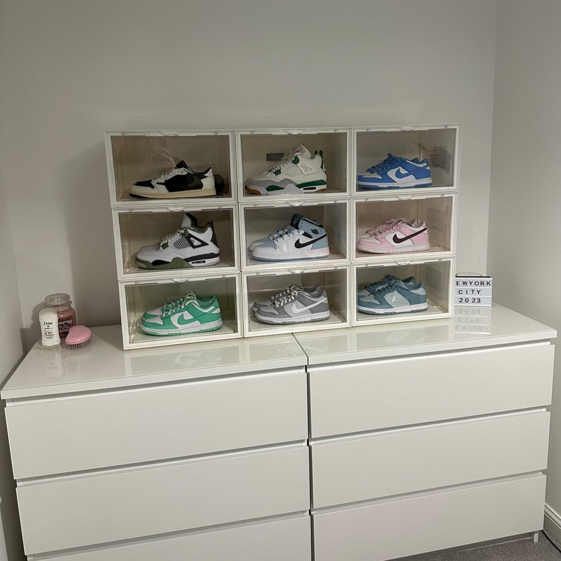 STACK V1 Sneaker Display Crates - White (2 Pack)