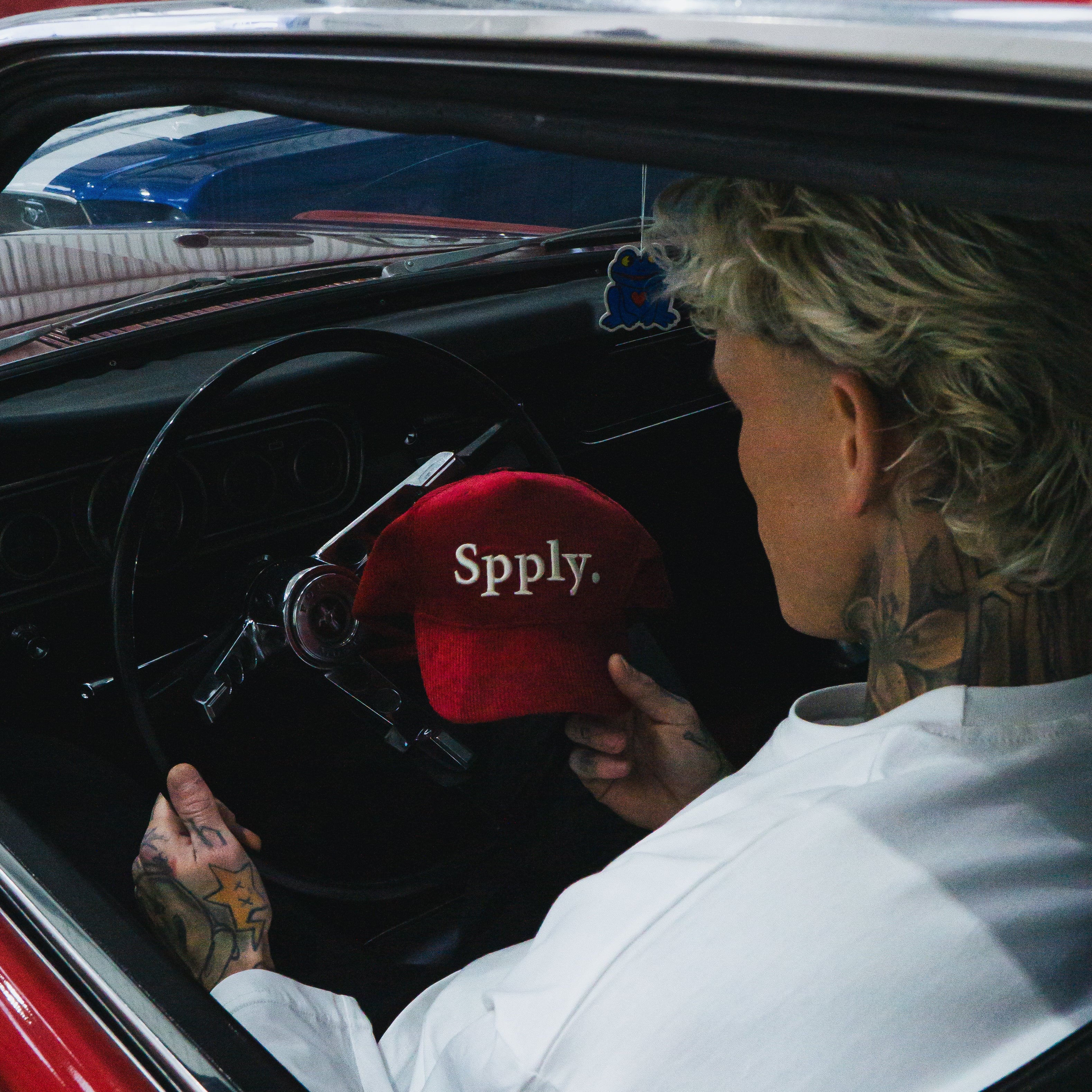 SPPLY "Deep Red" Corduroy Cap