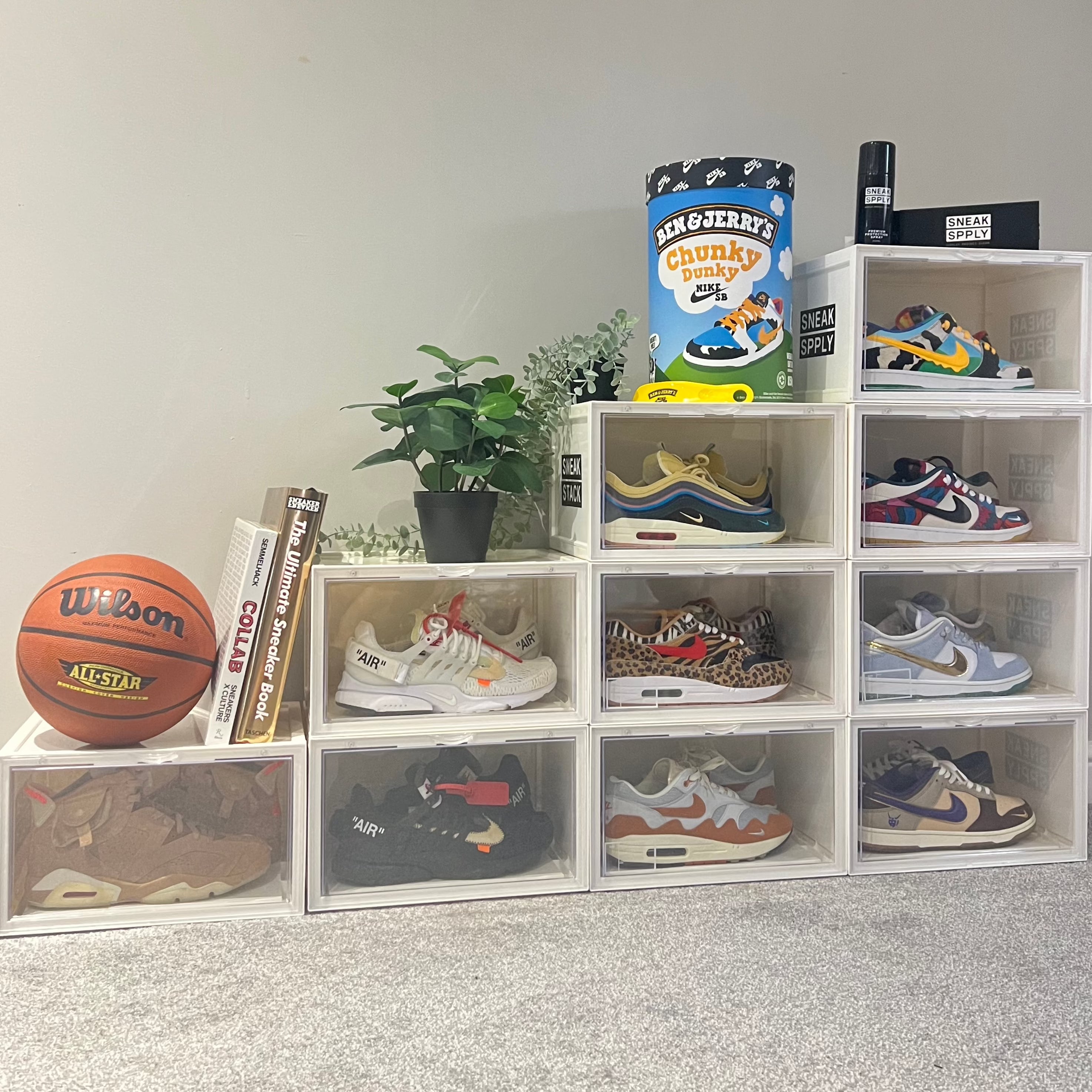 STACK V1 Sneaker Display Crates - White (2 Pack)