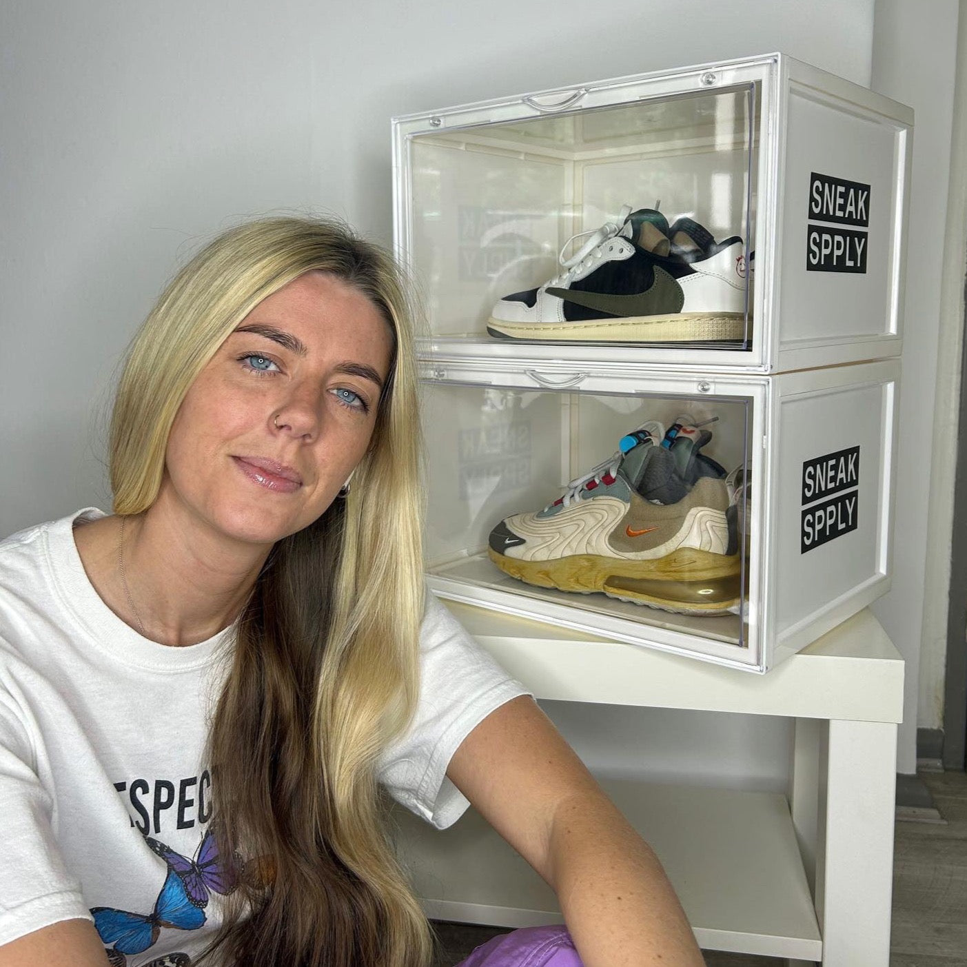 STACK V1 Sneaker Display Crates - White (2 Pack)