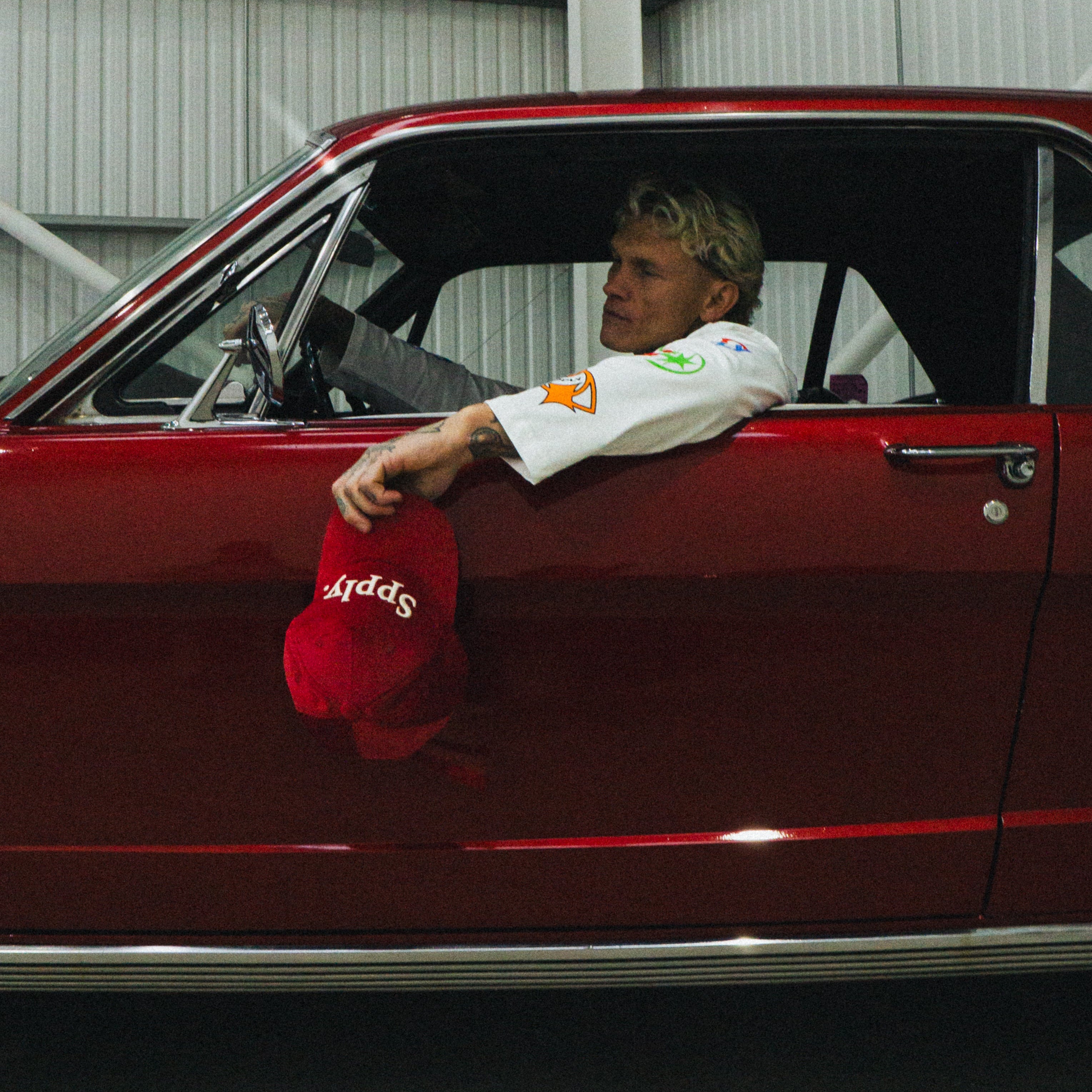 SPPLY "Deep Red" Corduroy Cap