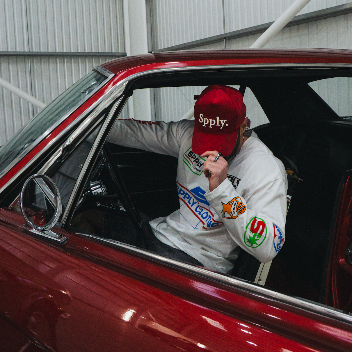 SPPLY "Deep Red" Corduroy Cap